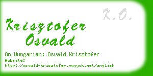 krisztofer osvald business card